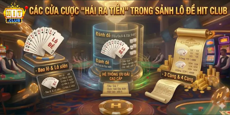 Các cửa cược "hái ra tiền" trong sảnh Lô đề Hit Club