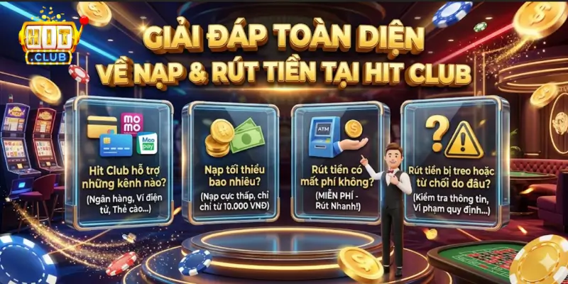 Giải đáp các vấn đề về Nạp & Rút tiền Hit Club