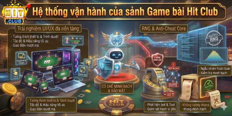 Hệ thống vận hành của sảnh Game bài Hit Club