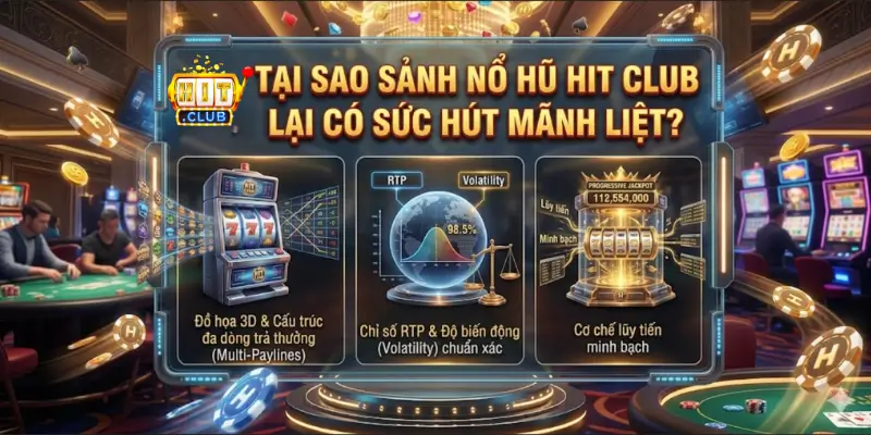 Tại sao sảnh Nổ hũ Hit Club lại có sức hút mãnh liệt?