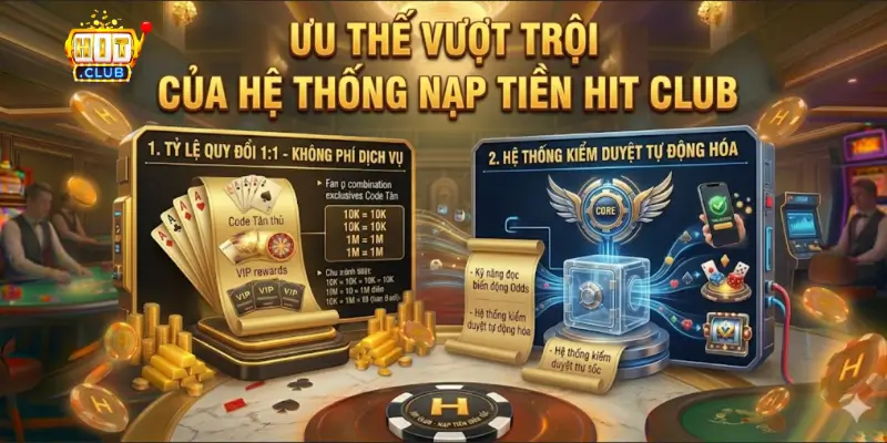 Ưu thế vượt trội của hệ thống Nạp tiền Hit Club